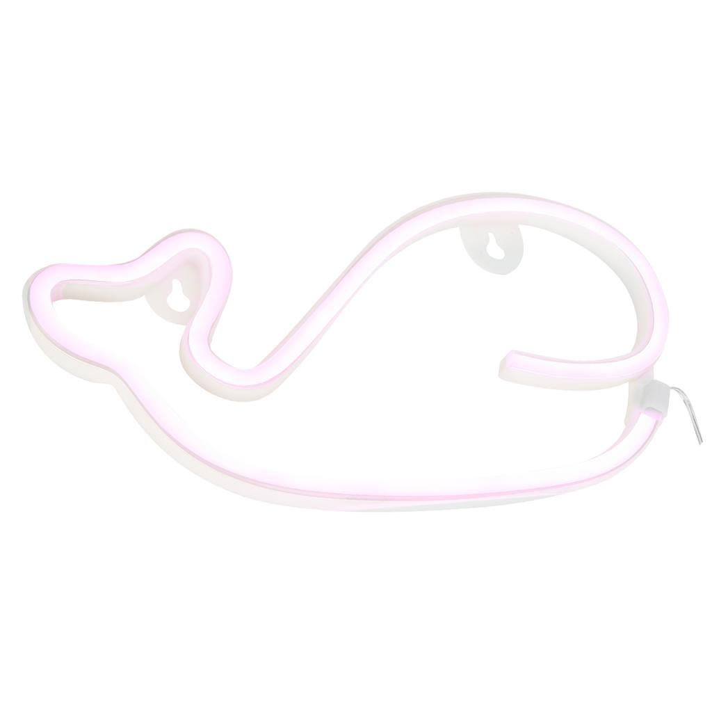 Whale Neon Sign Battery Operated USB Powered LED Neon Light for Party Home Decoration