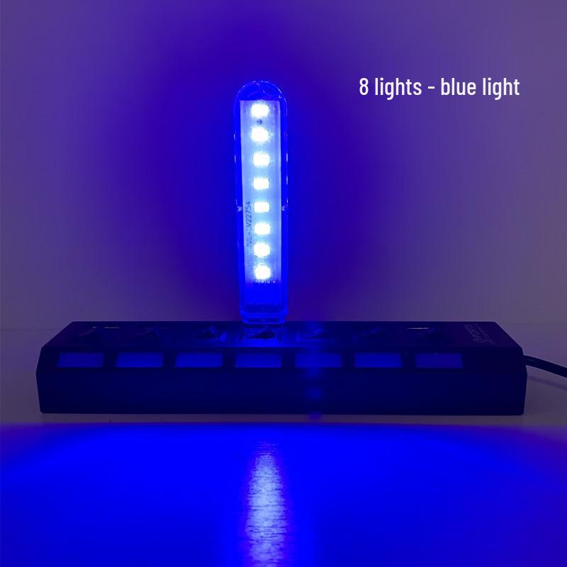 High-Brightness Touch USB LED Light with Power Bank and U Disk, 8 LED Beads Night Light Gift