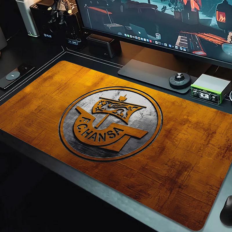 F.C. Hansa Rostock Large Size Mouse Pad Large Gaming Table Cushion Non-slip Laptop Tablet Big Mousepad XXL Mat Mini PC Playmat With Lock Edge