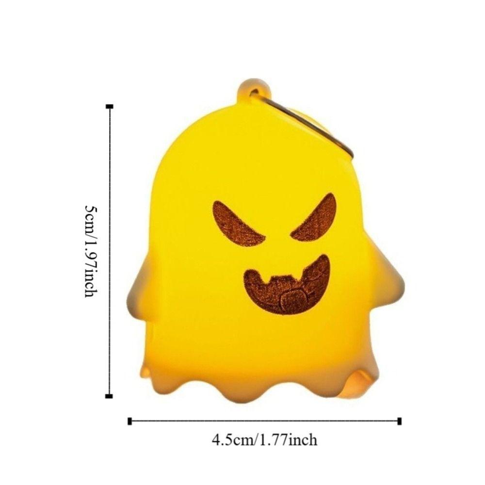 6PCS Halloween Luminous Ghost Keychain Luminous Ghost Light Gifts Kawaii Ghost Pendant  Bag Charms