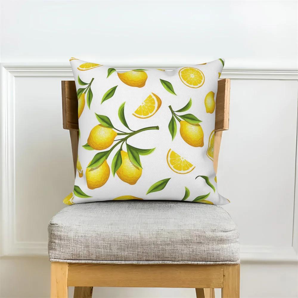 Fruit Print Pillowcase  Summer Home Decor Cushion Cover Sofa Car  Throw