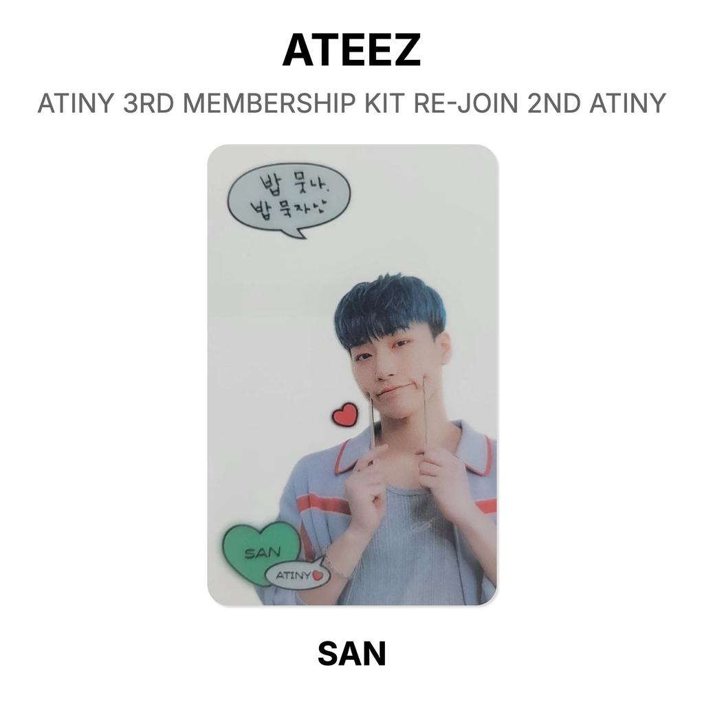 ATEEZ ATINY 3RD MEMBERSHIP KIT RE-JOIN 2ND ATINY Official Photocard