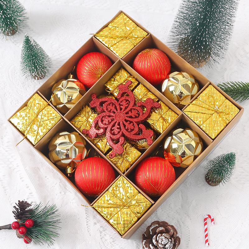 

Рождественские шары Рождественские украшения для елки Подвесные шары Рождественские подвески для елки Вечеринка для декора дома 2026 Новогодний подарок Аксессуар As shown in Figure