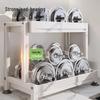 Yingbai Deluxe White 2-Tier Spice Rack Organizer