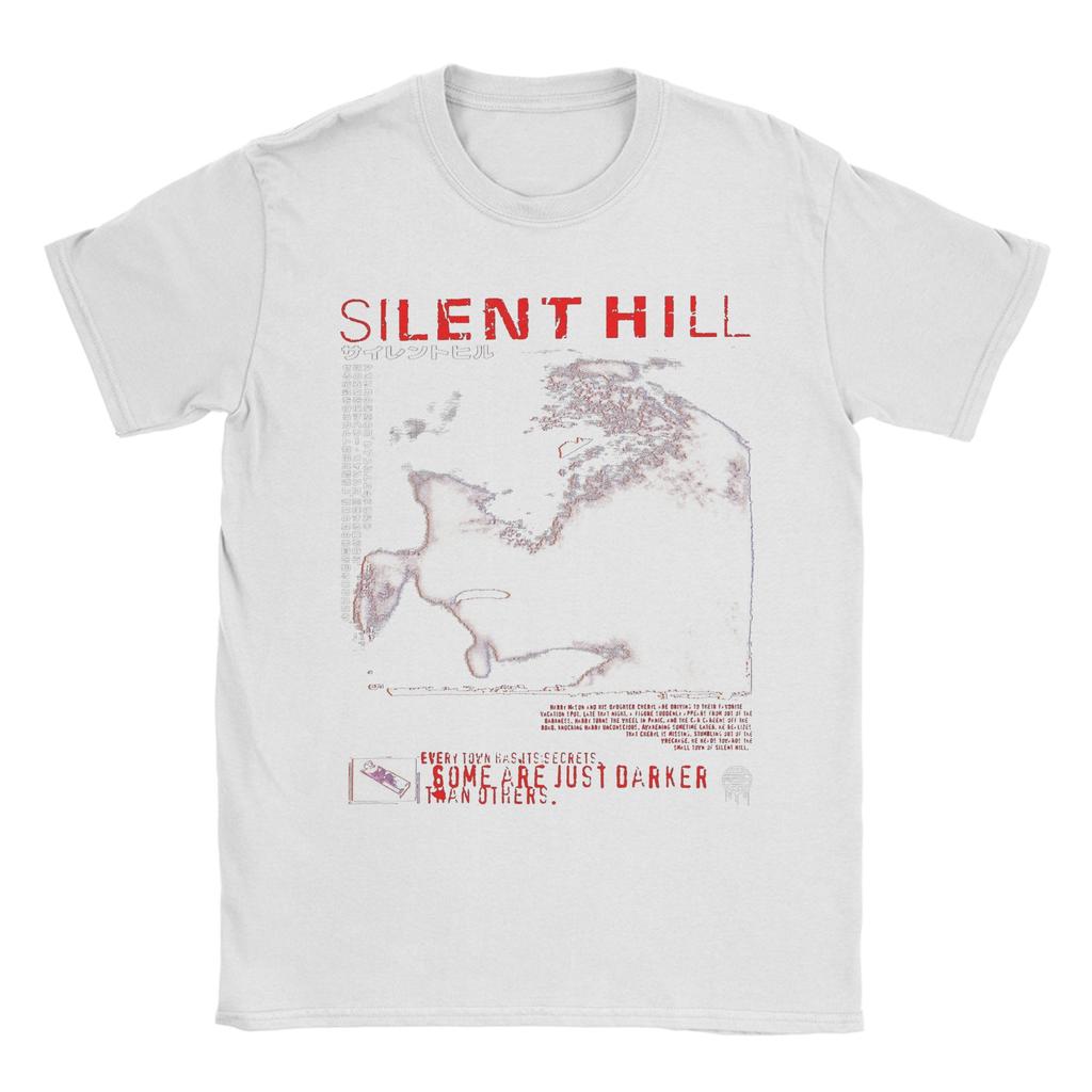 Silent Hill 1 Game T Shirts for Men Pure Cotton Novelty TShirts O Neck Tees Short Sleeve Clothing Big Size