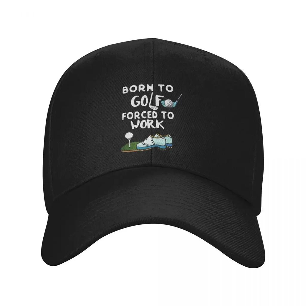 Personalized Born To Golf Forced To Work Baseball Cap Hip Hop Women Unisexs Adjustable Dad Hat Summer Snapback Hats