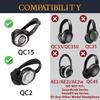 SOULWIT Earpads + Headband + Earpad Covers Replacement Kit for Bose QuietComfort 15 (QC15)/QuietComfort 2 (QC 2) Headsets, Anti-Dust Cushions (Coffee)