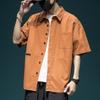 Workwear Shirt Summer High-end Short Sleeved Shirt Men's Loose Oversized Lapel Top