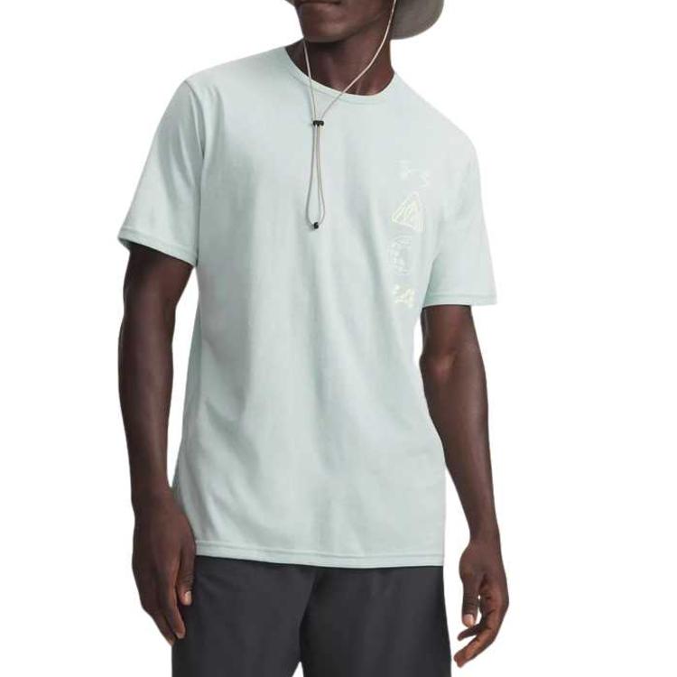 Under Armour Mountain Pursuit Solid Short Sleeve Crew Neck T-Shirt Men tops 6009255-477 S