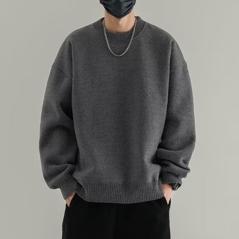 Herren-Strickpullover mit schmaler Passform und Rundhalsausschnitt – Herbst-/Winterkollektion 2024