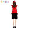 And Alluring Red Black Pirate Costume For Women Made From Premium Polyester Fabric