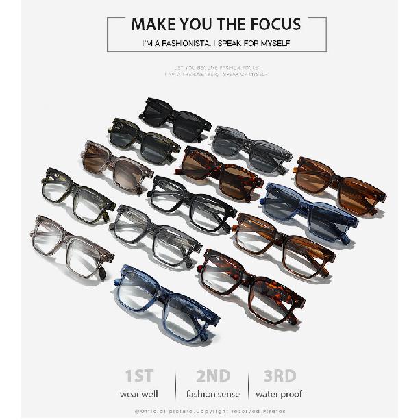 Polarized sunglasses with a square frame and pin-style temples, designed for women, offering UV protection for outdoor use