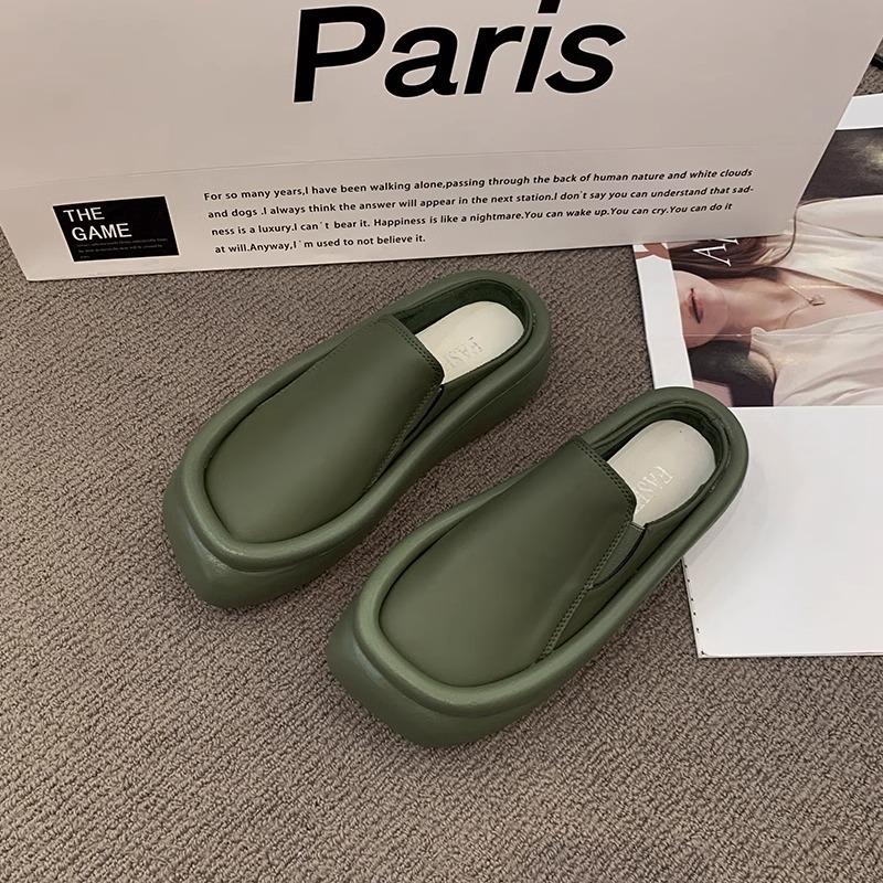 

Hot Sale Summer New Women Sandals Platform Slippers Ladies Heels Luxury Wedge Flip Flops Beach Mules Women Slippers 35 зелений