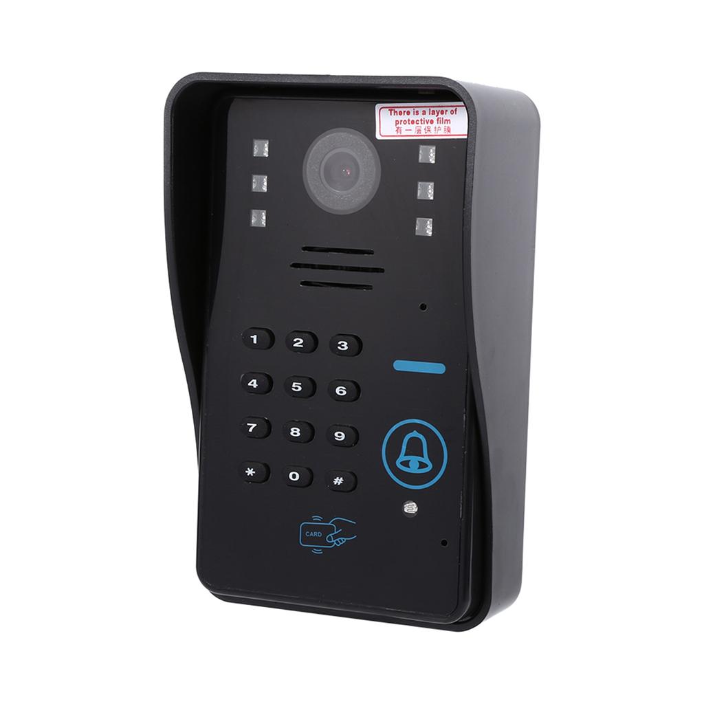 7"" Pekskärm LCD RFID Video Telefon Intercom Dörrklocka Hemsäkerhet Lösenordssystem