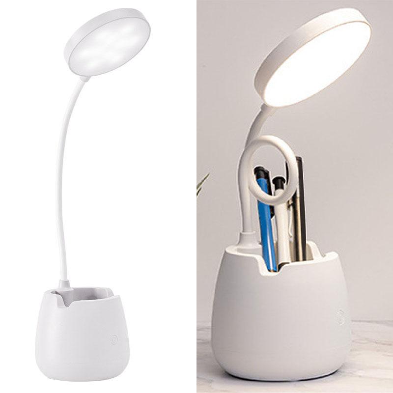 LED Desk Lamp High Brightness Eye ive USB Rechargeable Bedside Lamp Phone Holder for Bedroom
