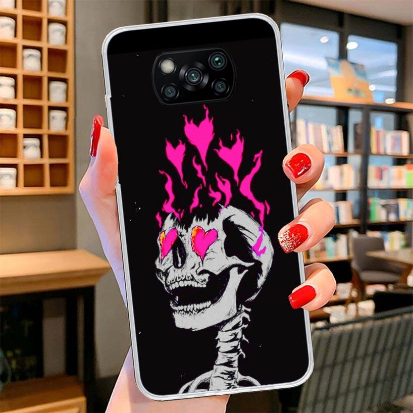 Anatomy Skeleton Heart Lovey Kiss Cover Phone Case For Xiaomi Poco F7 Ultra X7 X6 X5 Pro M7 Redmi 15C 15 13C 13 12C 12 10C 10 9A