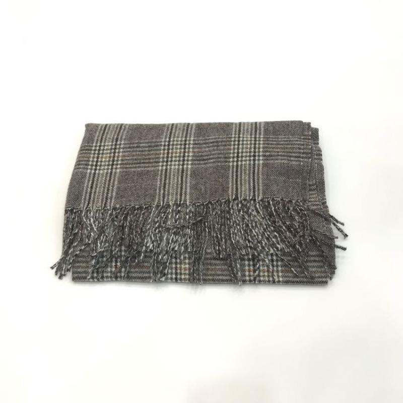 Autumn and winter new imitation cashmere shawl versatile thickened warm Korean version fringed plaid scarf women