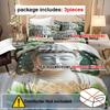 3pcs Buddha Printed Duvet Cover Set, 3D Digital Printed Bedding with Pillowcases, Soft Comfortable Breathable Polyester 100
