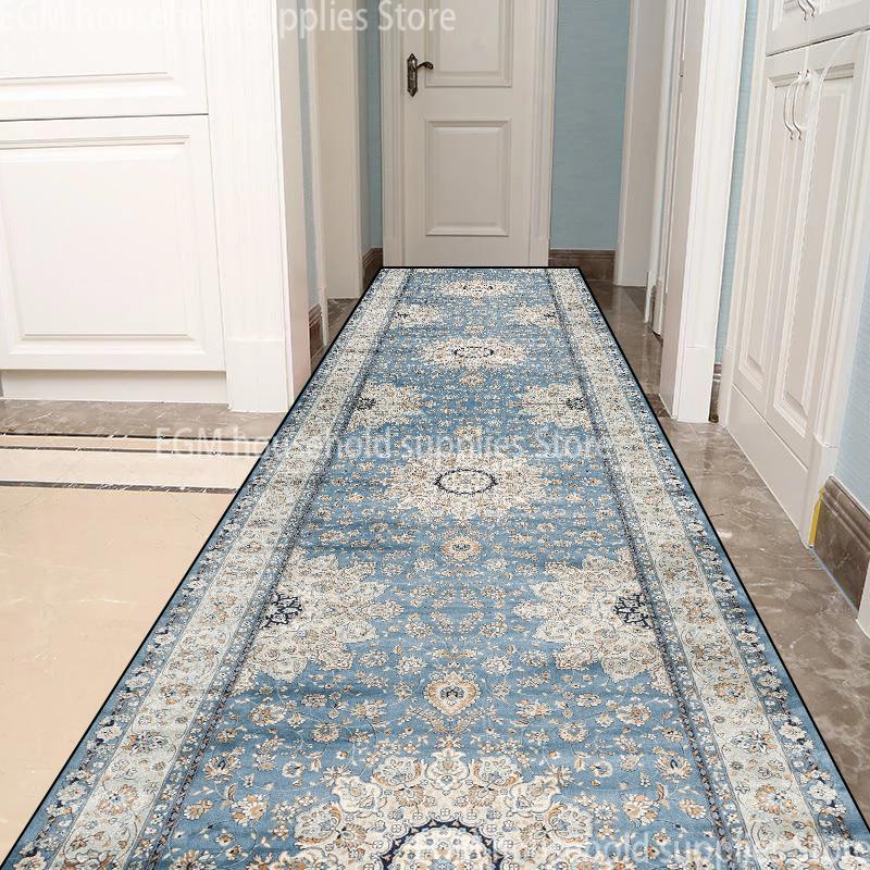 Persian Style Living Room Hall Carpet Long Hallway Corridor Rugs Non-slip Stairs Decor Runner Rug Kitchen Mat Size