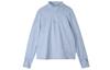 T Shirts Women's Sky Blue Stand Collar Moderate Straight Fit FB4317-440