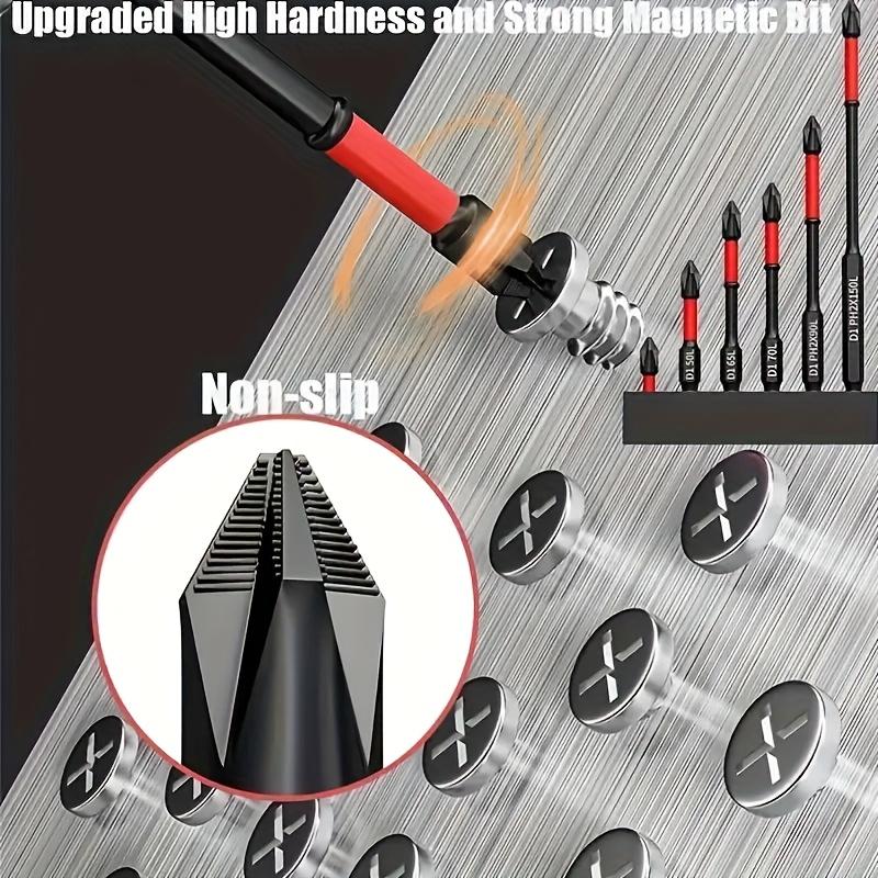 6 Adet Sevgililer Günü & Yılbaşı Özel: Kaymaz Phillips Başlı ve Manyetik S2 Çelik Uçlu 1 Set Manyetik Kaymaz Tornavida Uçları