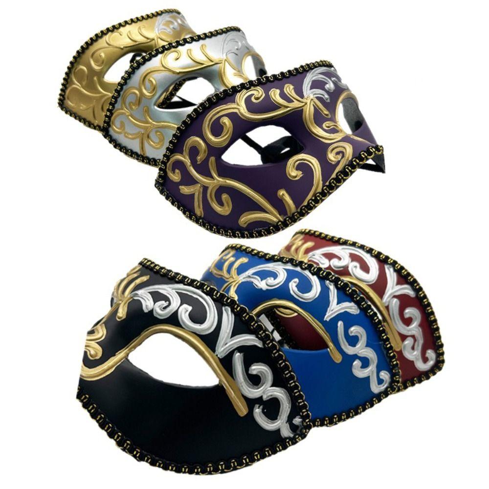Face Cover Eye Mask Half-face Half Face Mask Personality Venetian Mask Gentleman