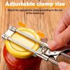 Adjustable Stainless Steel Jar Opener, Jar Openers for Seniors, Jar Opener for Weak Hands, The Extended Design Makes It More Labor-Saving, Manual Jar