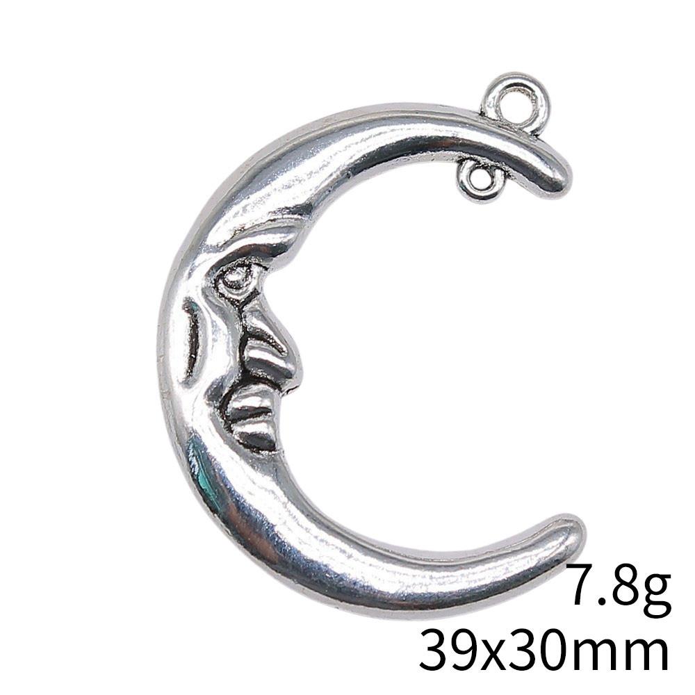 Valentine's Day Accessories Women Water Drop Moon Connector 2 Hole Pendants For Earring Accessories Parts Cheap Cute Stuff Accessory Parts