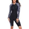 2026 Long-sleeved Zipper One-piece Sunscreen One-piece Swimsuit Women's Meat-covering Conservative Wetsuit