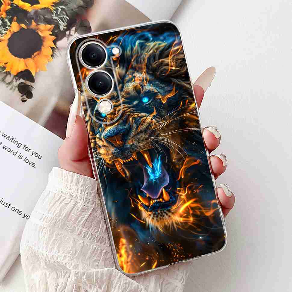 Shockproof For Vivo Y04 Y 04 4G 6.74" Case Retro Printed Dragon Soft Silicone TPU Cover For Vivo Y29s Y 29S 5G Phone Cases Capa