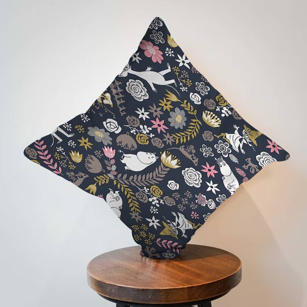 Cartoon M-Moomin Pillow Cover Design cushion Cover decor Holiday Decorati