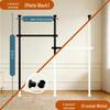 Adjustable Wardrobe Rack: Retractable Floor-to-Ceiling Clothes Hanger and Storage for Bedroom Use.