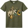 Musik T-Shirt Boombox Gitarre Kopfhörer Retro DJ Sound Grafik T-Shirt