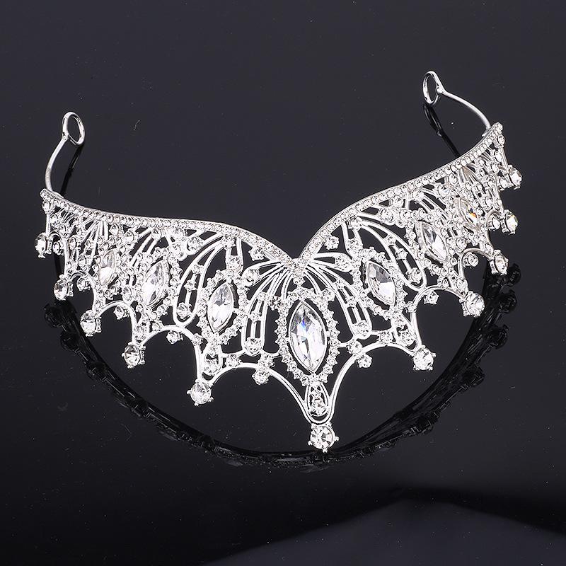 Tiara Couronne de Luxe de Mariée avec Diamant Princesse Anniversaire Performance Couronne Bandeau Accessoires Cheveux Accessoires Robe