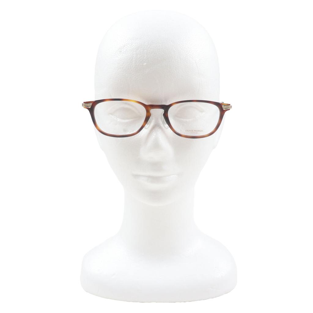 Pristine OLIVER PEOPLES Glasses Hadley DM Pattern Wellington Shape Clear brown mens Used