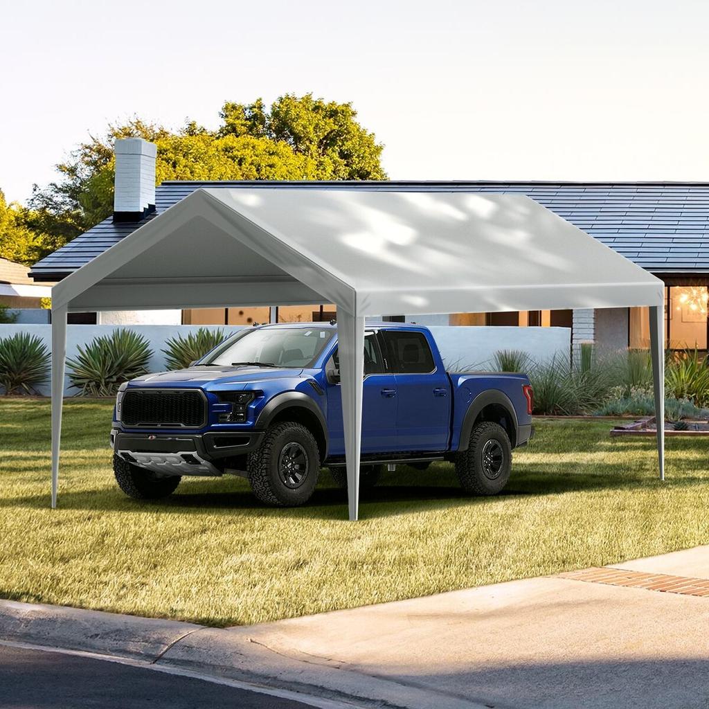 Carport Replacement Canopy Cover 6100 x 3040 mm Garage Top Tent Shelter Tarp Heavy-Duty Waterproof & UV Protected, Easy Installation with Ball