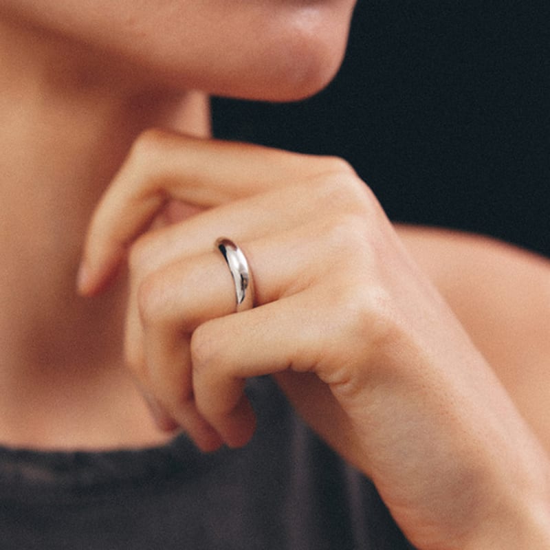 Lowool Wave Silver Ring