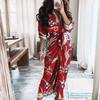 DICFY Women's Fashion Summer Spring V-Neck 3/4 Sleeves Casual Dresses