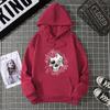 Autumn Winter Couple Style Sunflower Skull Print Hoodie Men Women Casual Simple Top Streetwear Sleeve Decorated Hoodie