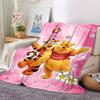 Piglet Tigger Pink Flannel Blanket Super Soft Warm Cozy Blanket For Sofa Bed Office Travel Allseason Home Decor Gift