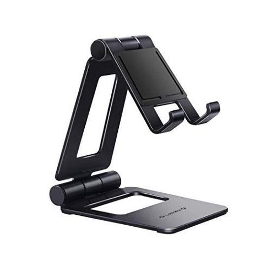 Glazata Aluminum Smartphone/Tablet Stand Foldable 270 Adjustable Desktop Smartphone Tablet Gray