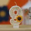 0-9 Number Candle Cake Birthday Candle Daisy Flower Decoration Party Atmosphere Candle Girl Birthday Party Decoration Sunflower