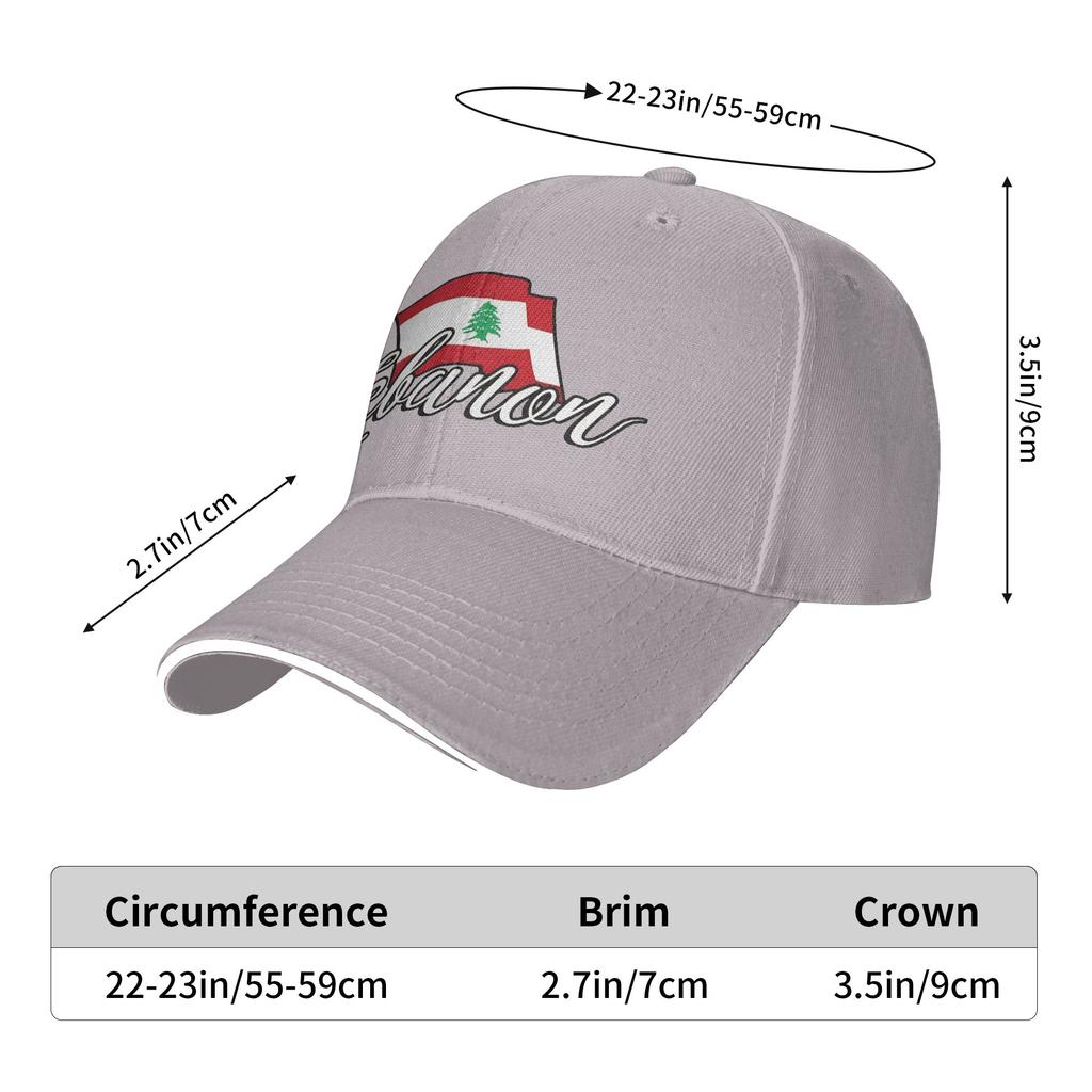 Lebanon Flag Map Casual Baseball Cap Spring Trucker Hat Adjustable Hunting Camping Hip Hop Hats Unisex Adult Fashion Baseball Caps