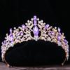 DIEZI Baroque Vintage Princess Queen Bridal Crown Headwear Crystal Tiara For Women Wedding Crown Hair Dress Accessories Zircon