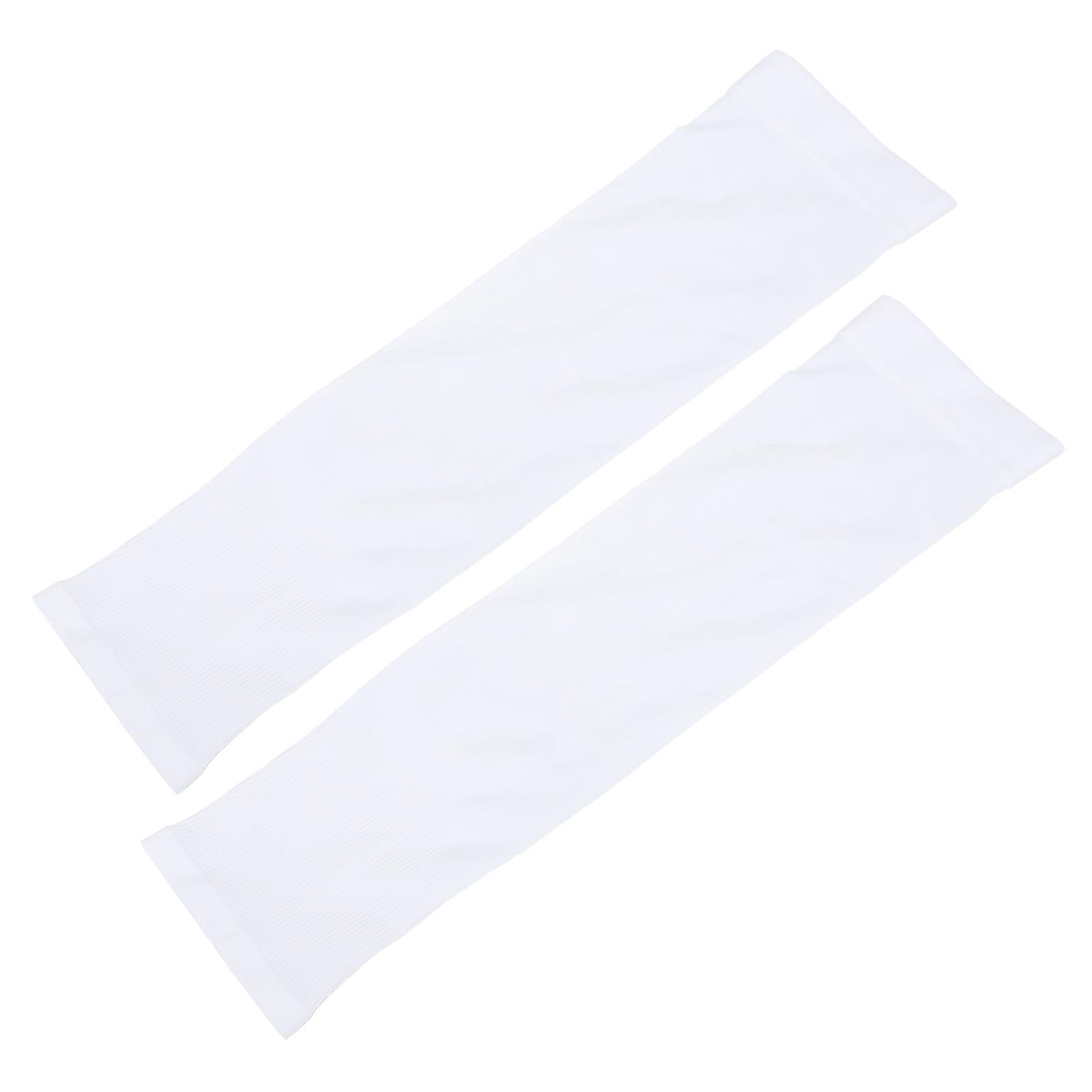 

Летние рукава из ледяного шелка, солнцезащитные нарукавники для занятий спортом на открытом воздухе для мужчин и женщин, белые