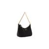 MICHAEL KORS Jet Set Charm Retro Commuting Solid Color Logo Hong Kong Style Chain Leather Trimmed Underarm Bag Shoulder Handbag Small Women's Black