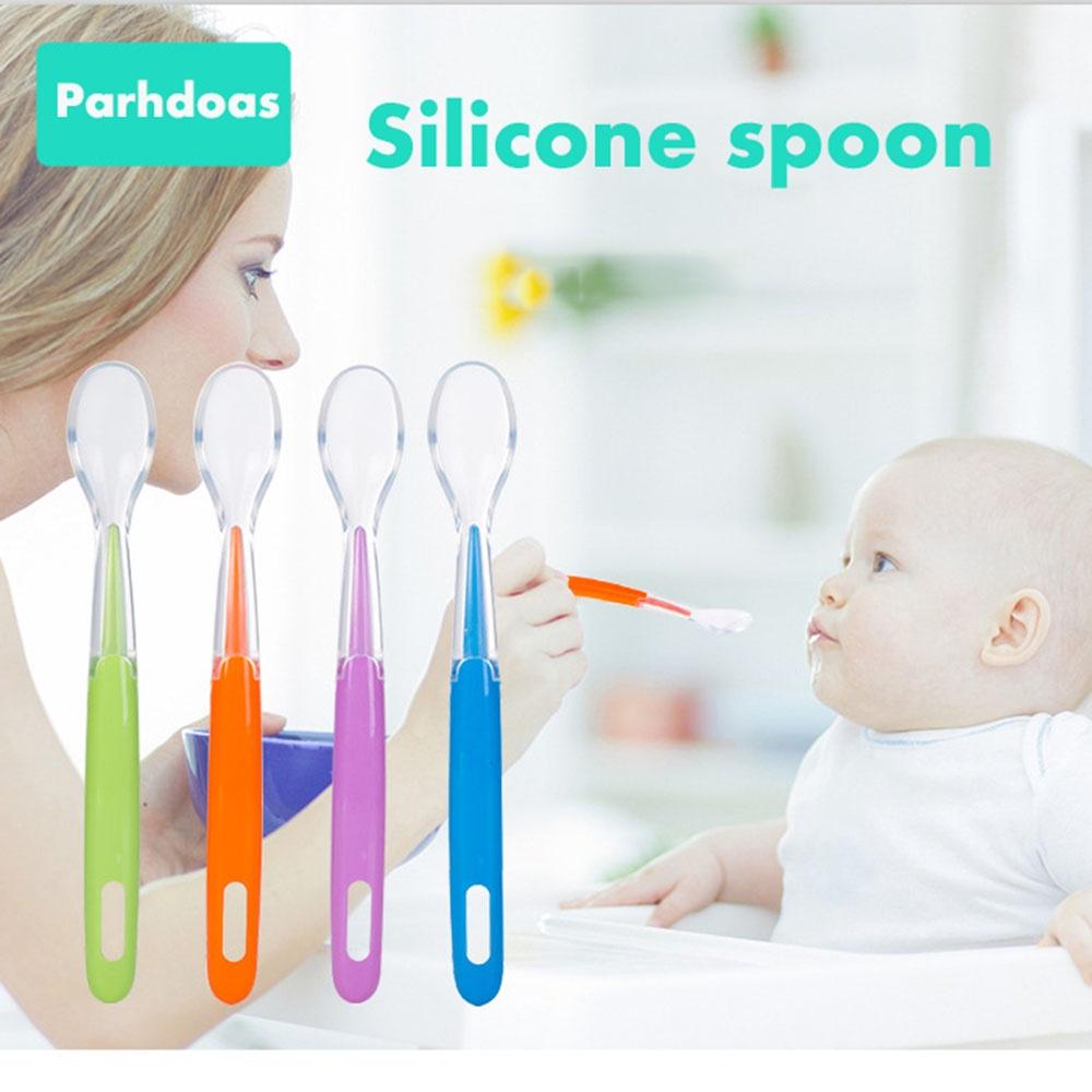 Compre Parhdoas Alta Qualidade Silicone Macio Colher Colher Bebe Talheres Bebe Alimentacao Colher Macia Barato Frete Gratis Avaliacoes Reais Com Fotos Joom
