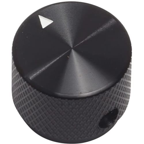 Audiophile Potentiometer Knob Cap, Control Volume Rotary Knob Adjustment Knob, Aluminum, Approx. 20mm X 15mm, 6mm Shaft Diameter, Black
