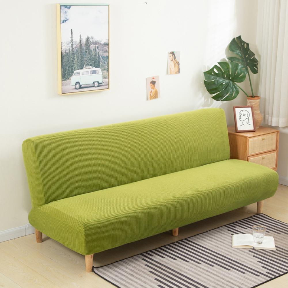 Japanese Style Stretchable Waffle Sofa Cover Solid Color Universal Corn Fleece Couch Slipcover Full Protection