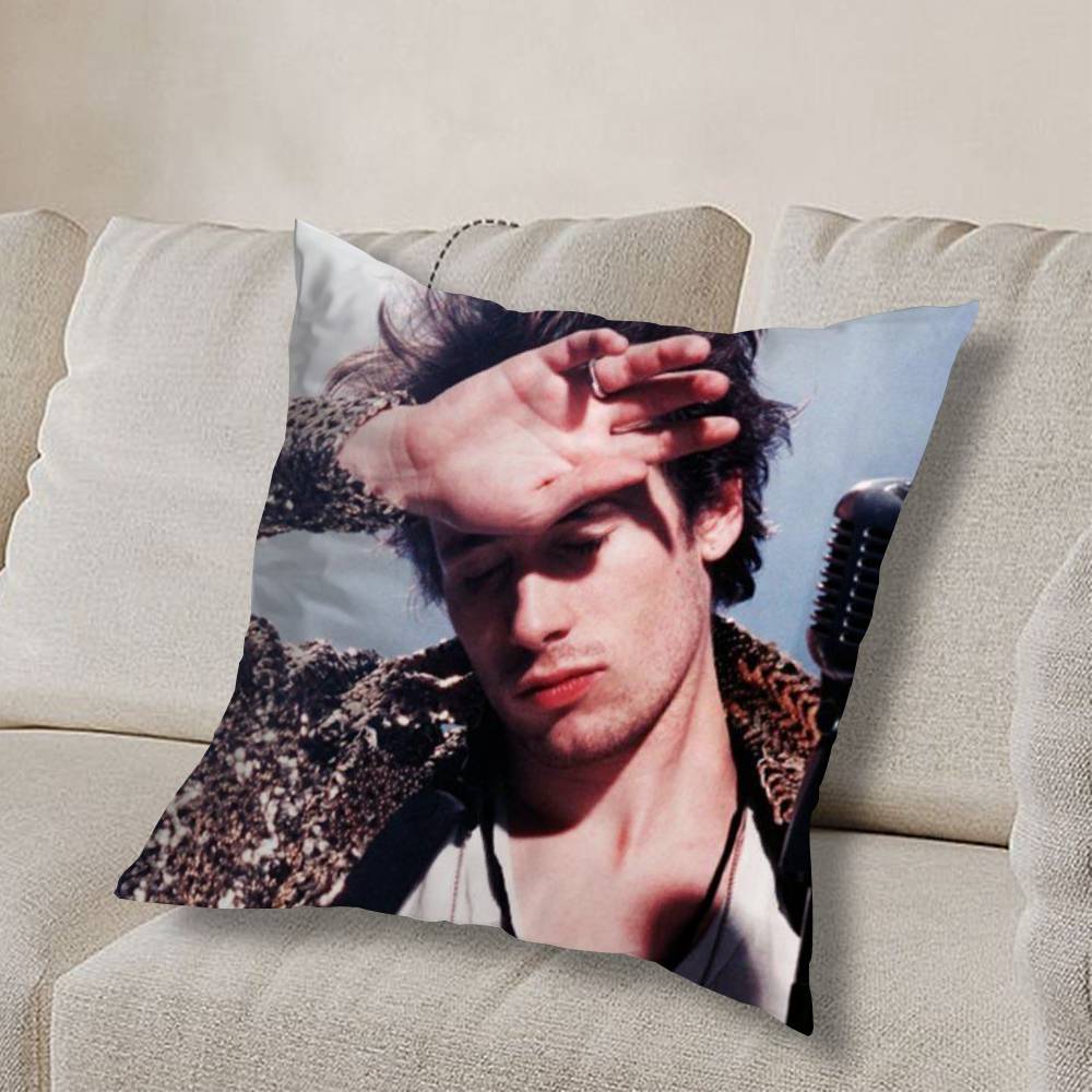 J-Jeff Buckley Grace COOL Pillow Case Anti-dustmite Pillowcase Invisible zipper silky short plush Sofa cushion cover